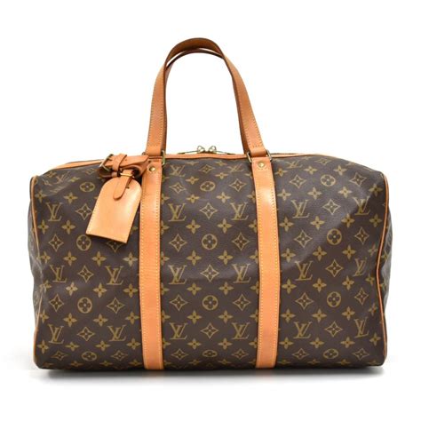 louis vuitton vintage carryall travel bag brown